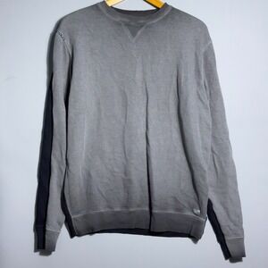 Diesel Distressed Crewneck Sweatshirt Mens Size XXL Two Tone Grey Gorpcore